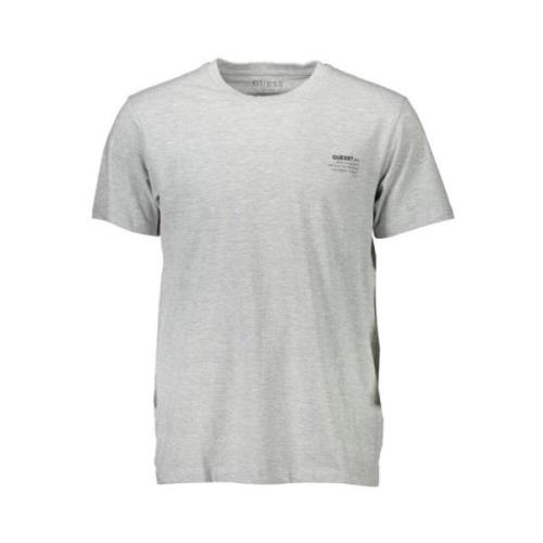 Klassiek Grijs Logo T-Shirt Ronde Hals Guess , Gray , Heren