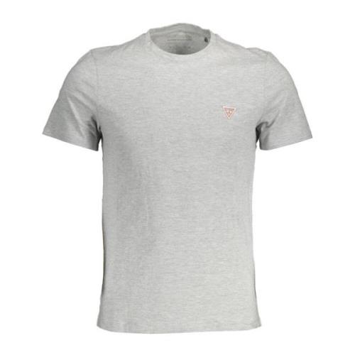 Grijze Slim Fit Logo Tee voor Mannen Guess , Gray , Heren