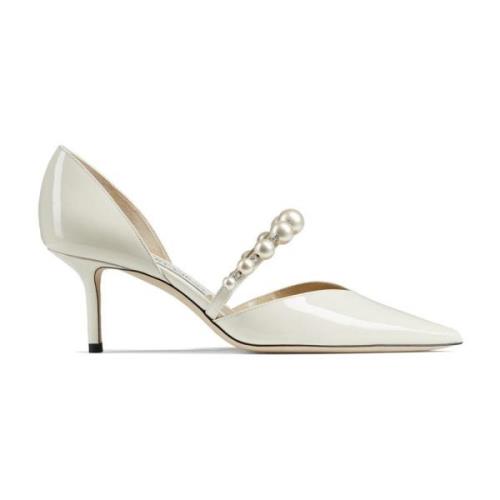 Aurelie 65 Patent Pumps met parelversiering Jimmy Choo , White , Dames