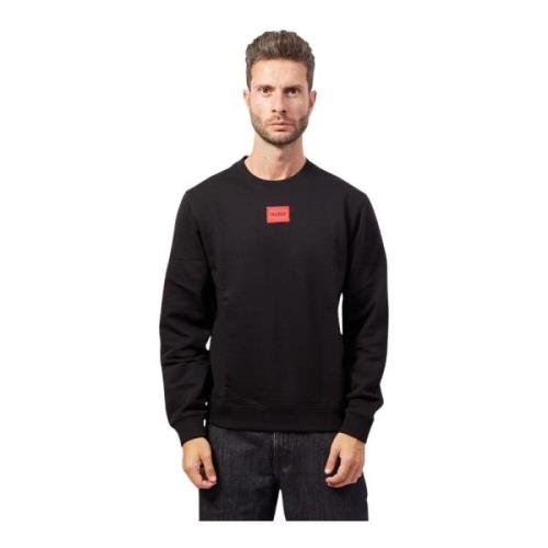 Casual French Terry Sweatshirt Hugo Boss , Black , Heren