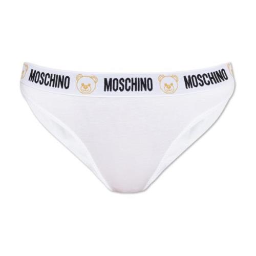 Slips met logo Moschino , White , Dames