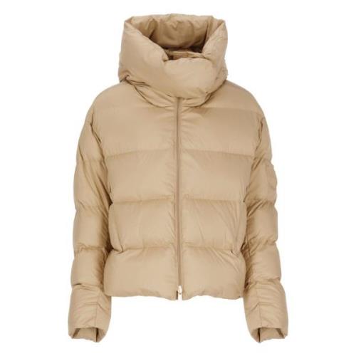 Beige Gewatteerde Jas Hoge Hals Pinko , Beige , Dames