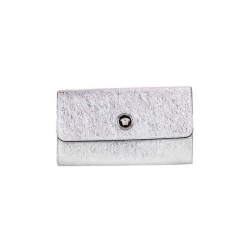 Metallic Avond Clutch Crossbody Tas Versace , Gray , Unisex