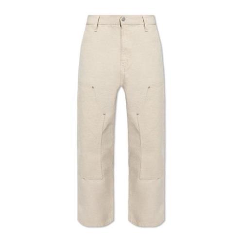 Broek met Logo Carhartt Wip , Beige , Heren