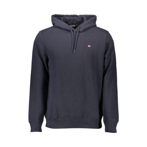 Blauwe hoodie van biologisch katoenmix Napapijri , Blue , Heren