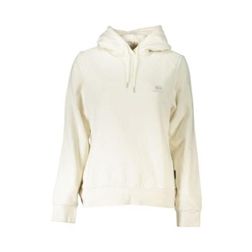 Tijdloze witte fleece hoodie Napapijri , White , Heren