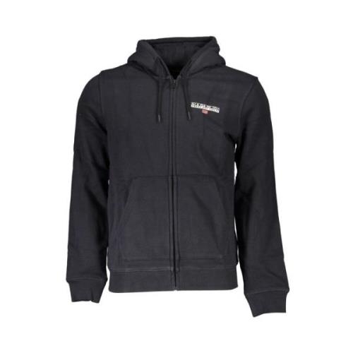 Elegant Fleece Hoodie in Zwart Napapijri , Black , Heren