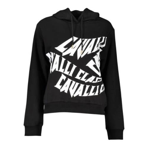 Elegante hoodie Cavalli Class , Black , Dames