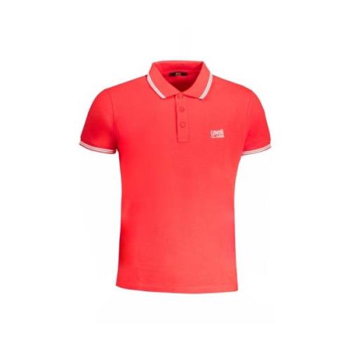 Rood Katoenen Poloshirt met Borduursel Cavalli Class , Red , Heren