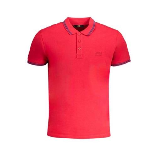 Rood Katoenen Poloshirt met Borduursel Cavalli Class , Red , Heren