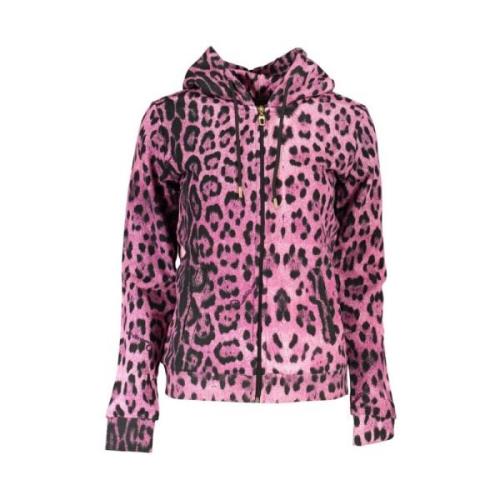 Chique Roze Hoodie met Contrastdetails Cavalli Class , Pink , Dames