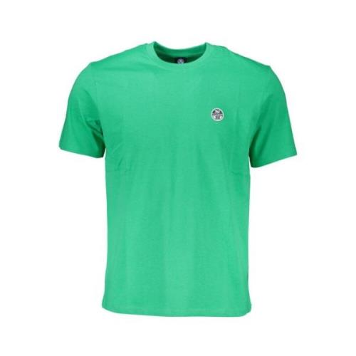 Groene Katoenen Logoshirt North Sails , Green , Heren