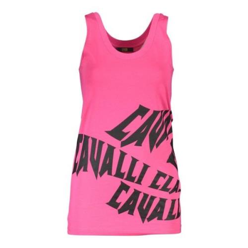 Elegant Roze Tanktop met Brede Schouders Cavalli Class , Pink , Dames