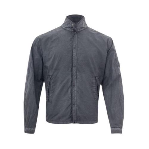 Zwarte Polyamide Jas voor Mannen C.p. Company , Black , Heren