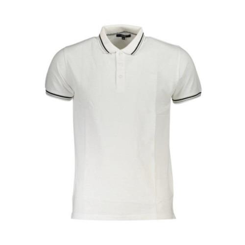 Wit Katoenen Poloshirt met Borduurwerk Cavalli Class , White , Heren