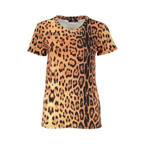 Gestreept T-shirt met korte mouwen Cavalli Class , Orange , Dames