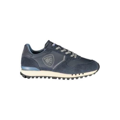 Blauwe Sportsneakers met Contrasterende Veters Blauer , Blue , Dames