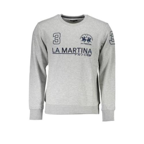 Grijs Geborduurd Sweatshirt Casual Elegantie La Martina , Gray , Heren