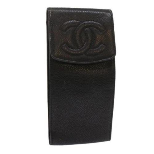 Pre-owned Leather home-office Chanel Vintage , Black , Dames