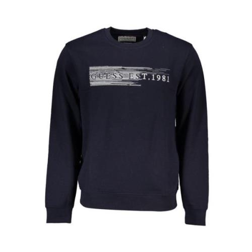 Blauw Geborduurd Sweatshirt Guess , Blue , Heren