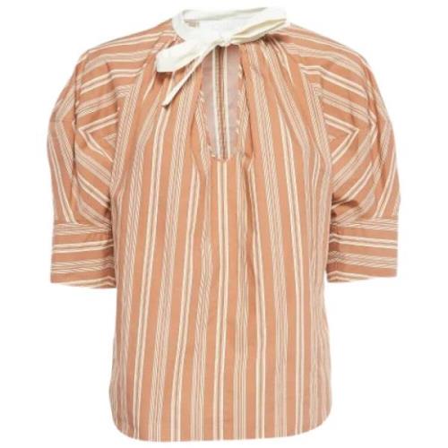 Pre-owned Silk tops Chloé Pre-owned , Brown , Dames