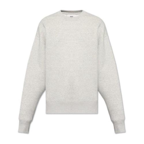 Sweatshirt met logo Ami Paris , Gray , Heren