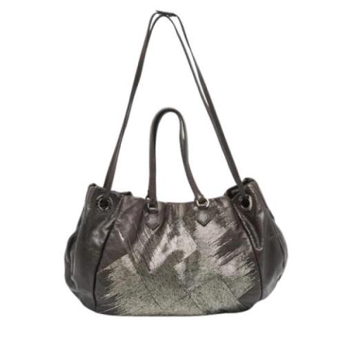 Pre-owned Leather totes Valentino Vintage , Gray , Dames