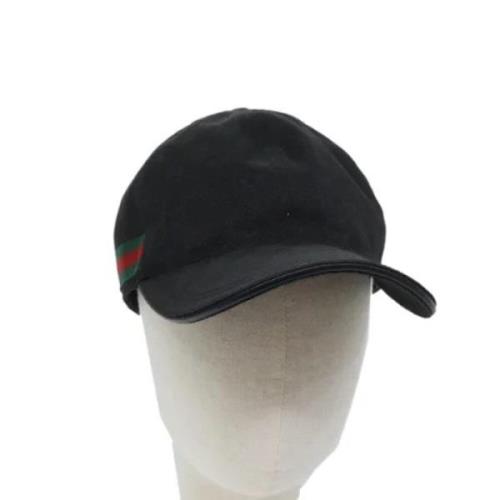 Pre-owned Canvas hats Gucci Vintage , Black , Dames