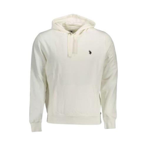 Wit Katoenen Hoodie U.s. Polo Assn. , White , Heren