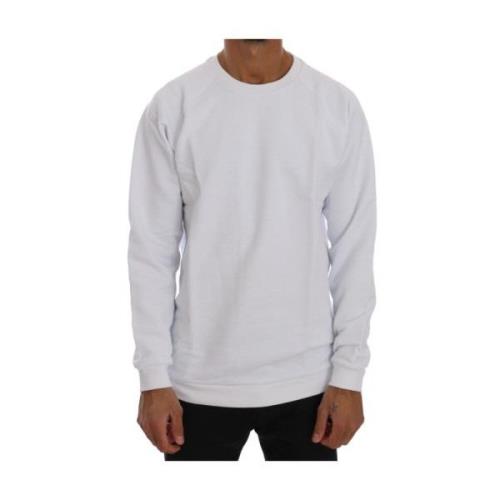 Witte Crewneck Katoenen Trui Daniele Alessandrini , White , Heren