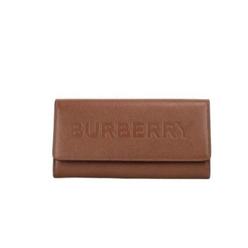 Geprägtes Leder Continental Clutch Portemonnee Bruin Burberry , Brown ...