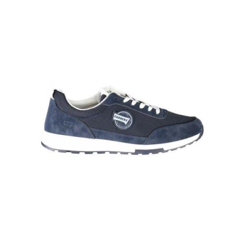 Blauwe Polyester Sneaker met Contrastdetails Carrera , Blue , Heren