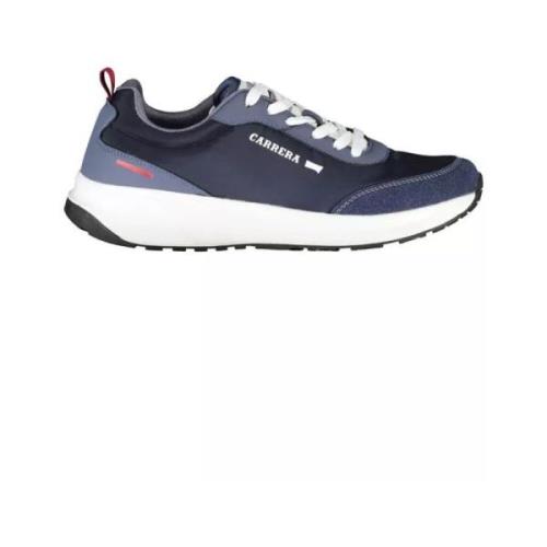 Blauwe Sneakers met Eco-Lederen Accenten Carrera , Blue , Heren