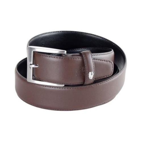 Tweekleurige designer leren riem Cavalli Class , Brown , Heren