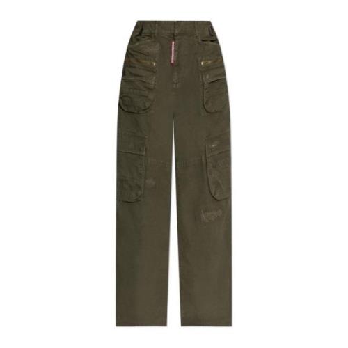 Broek met zakken Dsquared2 , Green , Dames