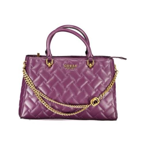 Lila Polyethyleen Handtas met Gracelynn Stijl Guess , Purple , Dames