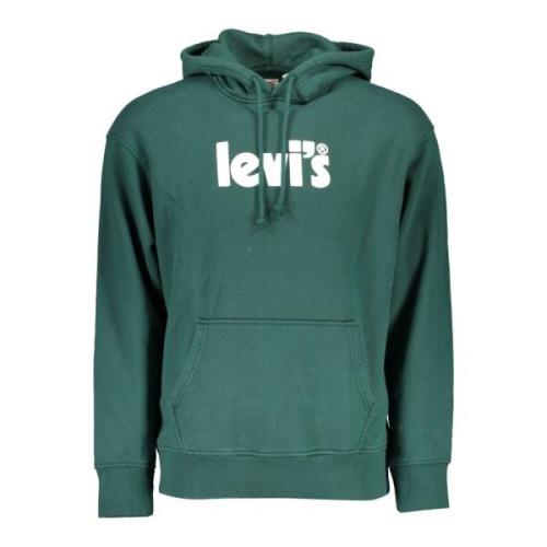 Groene katoenen hoodie Levi's , Green , Heren