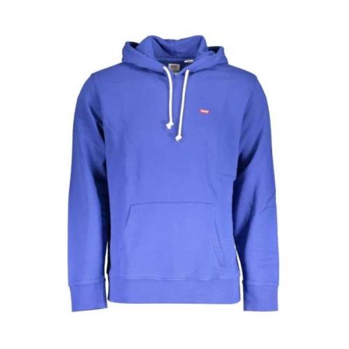 Blauw katoenen sweatshirt met capuchon Levi's , Blue , Heren