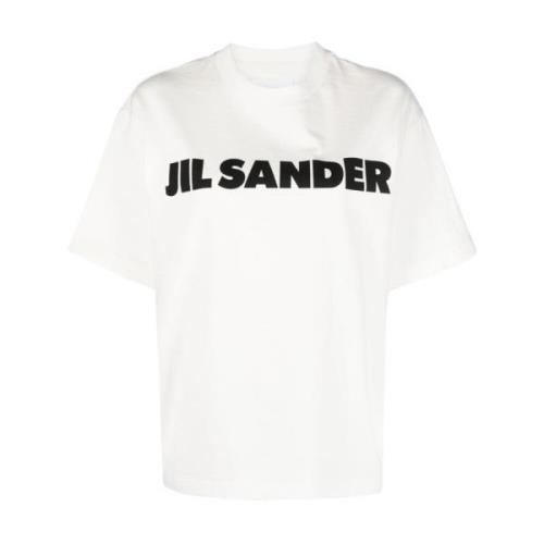 Logo T-shirt Jil Sander , White , Dames