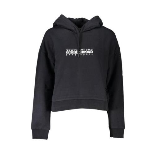 Chique Zwarte Fleece Hoodie Napapijri , Black , Dames