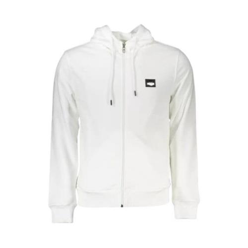 Elegant wit sweatshirt met capuchon en borduurwerk Cavalli Class , Whi...