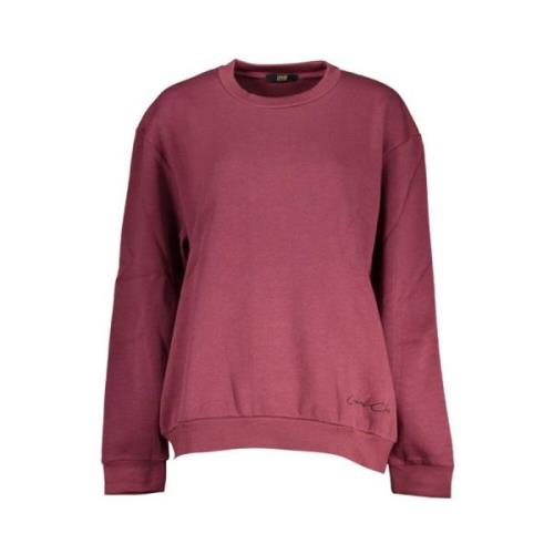 Elegant Fleece Sweatshirt met Borduurwerk Cavalli Class , Purple , Dam...