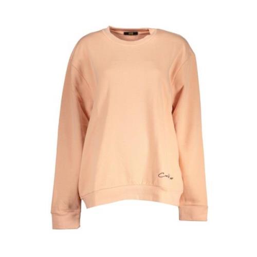 Elegant Roze Fleece Sweatshirt Cavalli Class , Pink , Dames