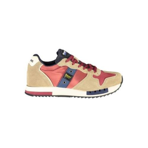 Beige Sportschoenen met Contrasterende Accenten Blauer , Multicolor , ...