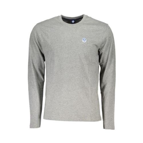 Grijze Katoenen Longsleeve T-shirt North Sails , Gray , Heren