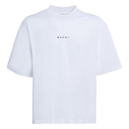 katoenen t-shirt met logo Marni , White , Heren