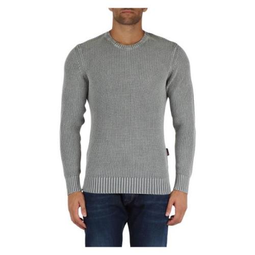 Premium Katoenen Crewneck Sweater Replay , Gray , Heren