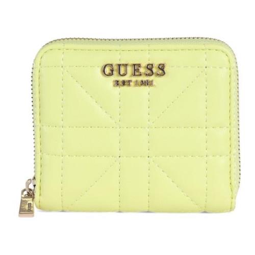 Gewatteerde Portemonnee met Rits Guess , Green , Dames