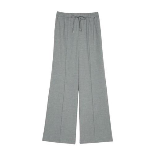 Grijze Elastische Taille Wijde Pijp Broek Twinset , Gray , Dames