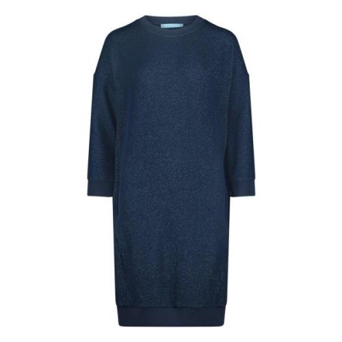 Casual Jurk met Lurexdraad Betty & Co , Blue , Dames